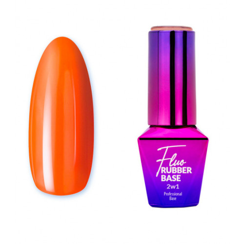 Bazė Rubber Base 2in1 Fluo MollyLac Mambo Mix 10ml Nr 7