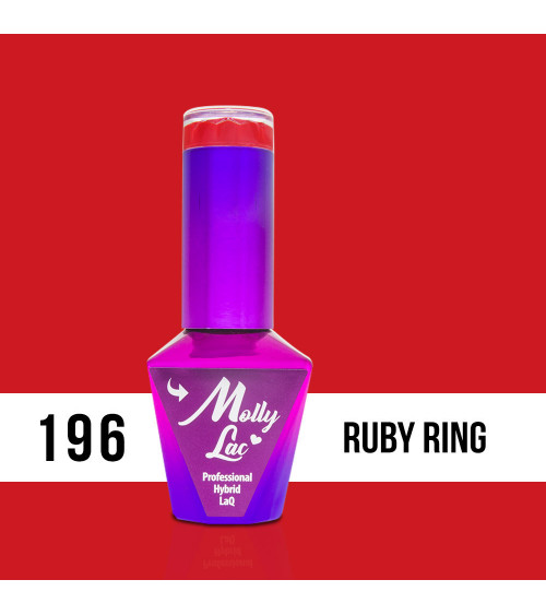 Gelinis nagų lakas Molly Lac - Ruby Ring 5 ML NR 196