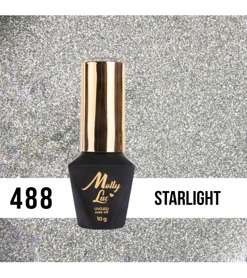 Gelinis nagų lakas MollyLac - Limited Edition Starlight 10ml Nr 488