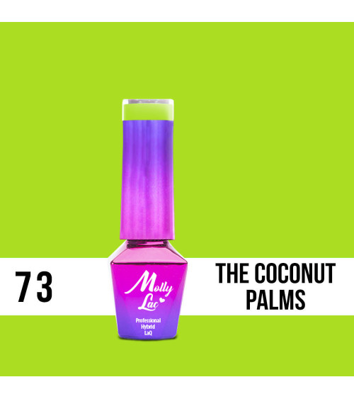 Gelinis nagų lakas Molly Lac - Women in Paradise -  The Coconut palms 5ml Nr 73
