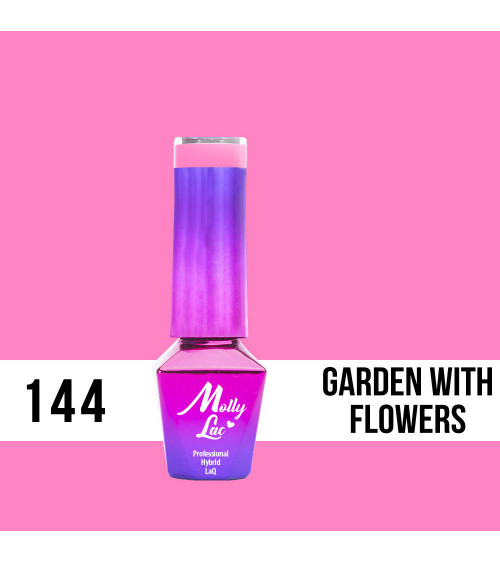 Gelinis nagų lakas Molly Lac - Flamingo Garden with Flowers 5ml Nr 144