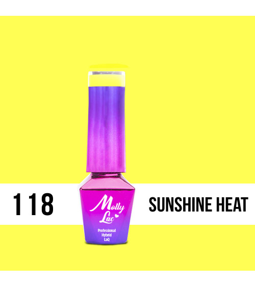 Gelinis nagų lakas Molly Lac - Welcome to Ibiza Sunshine Heat 5 ml Nr 118