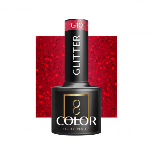 Hibridinis gelinis lakas OCHO NAILS glitter G10 5ml