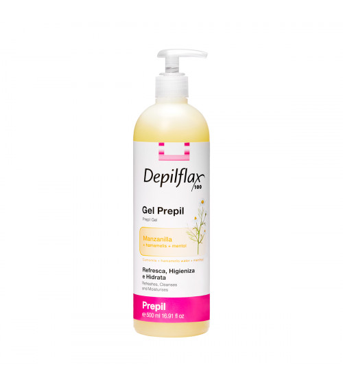 DEPILFLAX gelis odos nuriebalinimui prieš depiliacijos procedūrą, 500 ml